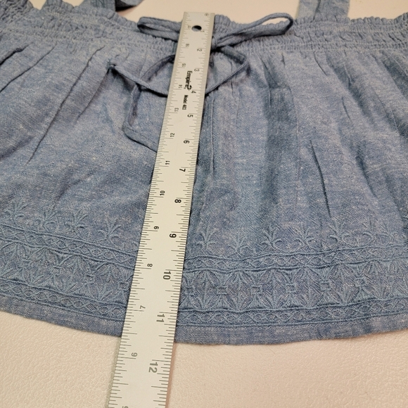 American Eagle Blue Sleeveless Crop Top with Straps Size L - Picture 5 of 6